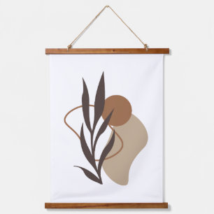 Tapisserie Suspendue Formes de Plante Boho Abstrait moderne Art