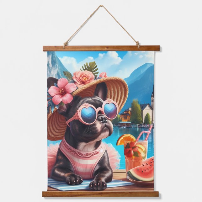 Tapisserie Suspendue Frenchie en Hallstatt (Recto)