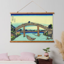 Fuji sous le pont Mannen à Fukagawa Hokusai 