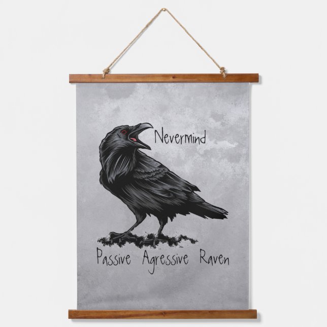 Tapisserie Suspendue Fun Edgar Allan Poe Citation Raven Passive Agressi (Recto)
