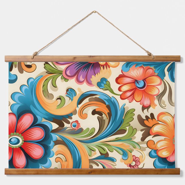 Tapisserie Suspendue Funkadelic floral (Devant)