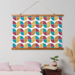 Tapisserie Suspendue Funky coloré rétro les années 70 Vintage Motif géo