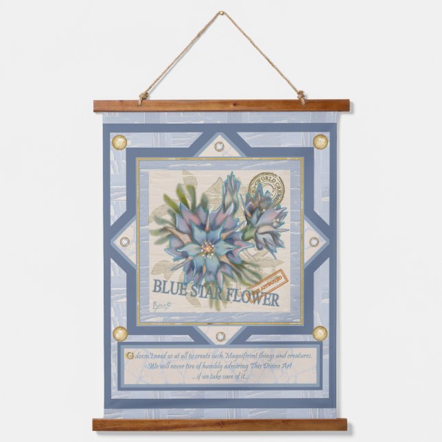 Tapisserie Suspendue G Bureau de création Fleur bleue (Recto)
