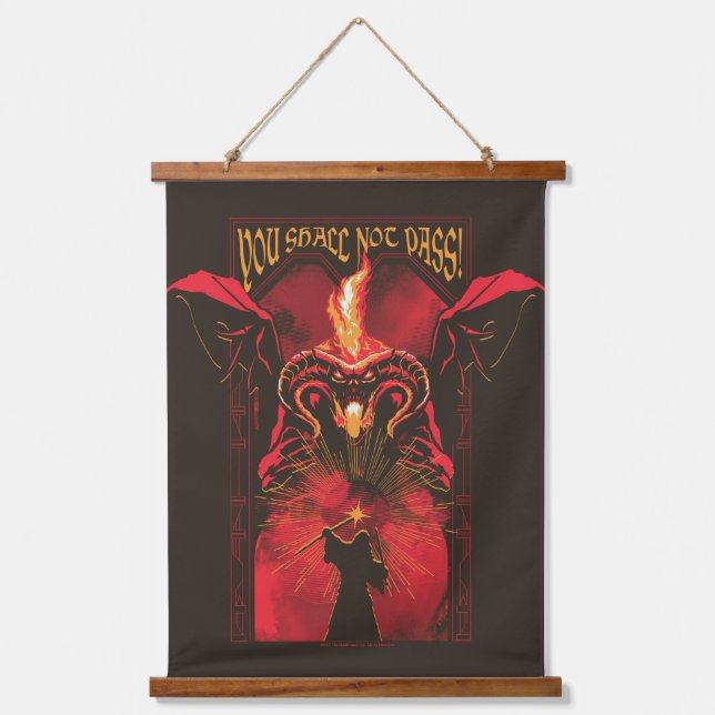 Tapisserie Suspendue GANDALF™ Vs Balrog "You Shall Not Pass" Graphic (Recto)