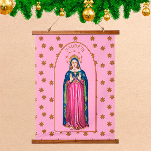 Tapisserie Suspendue Gaudete! (Réjouissez-vous !) avec la Vierge Marie