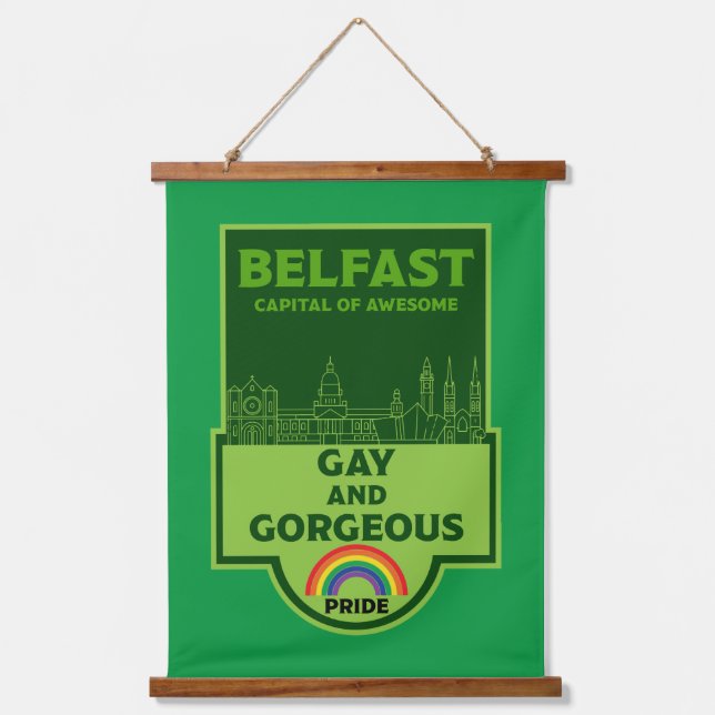 Tapisserie Suspendue Gay pride Belfast - Brighton Irlande LGBT - (Recto)