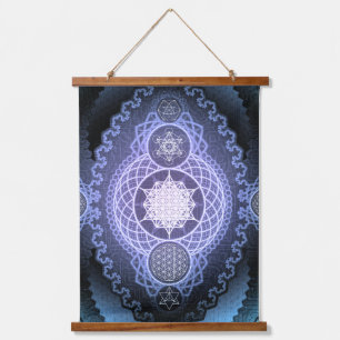 Tapisserie Suspendue Géométrie sacrée, illustrations spirituelles psych