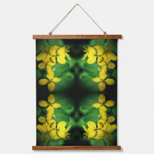 Tapisserie Suspendue Géranium Fleur sauvage jaune Abstrait