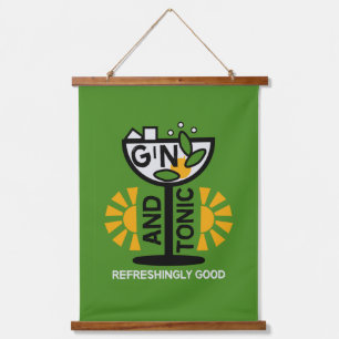 Tapisserie Suspendue Gin Et Boissons Toniques Art