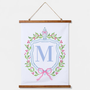 Tapisserie Suspendue Ginger Jar & Christmas Berries Monogramme