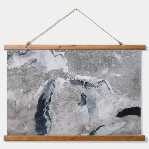 Tapisserie Suspendue Glace Sur Les Grands Lacs, États-Unis.