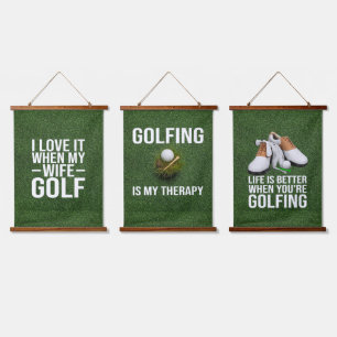Tapisserie Suspendue Gol Funny Citations pour Golfer