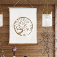 Golden Enso Zen Circle Sakura arbre
