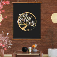 Golden Enso Zen Circle Sakura arbre