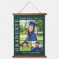 Graduation 2024 Photo Collage Green Grad Keepsakes