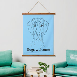 Tapisserie Suspendue Great Dane lineart