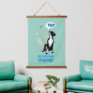 Tapisserie Suspendue Great Dane love language 