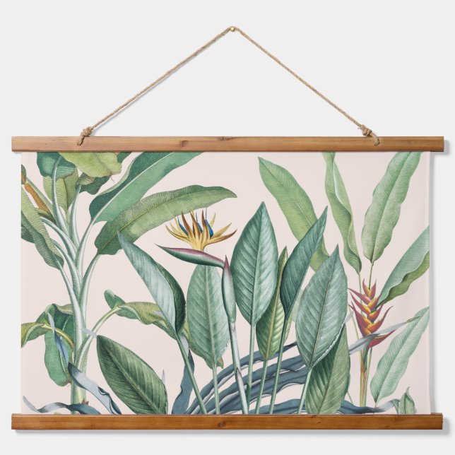 Tapisserie Suspendue Green Tropical Jungle Banana Tree Strelitzia (Devant)