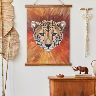 Tapisserie Suspendue Guépard Félin Sauvage Safari Africain Art Animalie
