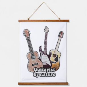 Tapisserie Suspendue Guitariste par nature.