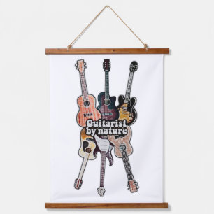 Tapisserie Suspendue Guitariste par nature. citation positive pour guit