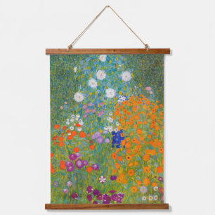 Tapisserie Suspendue Gustav Klimt - Jardin de fleurs