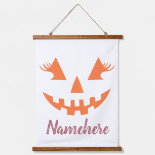 Tapisserie Suspendue Halloween Citrouille Jack-o'-lantern fille personn