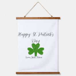 Tapisserie Suspendue Happy St. Patrick's day green shamrock name
