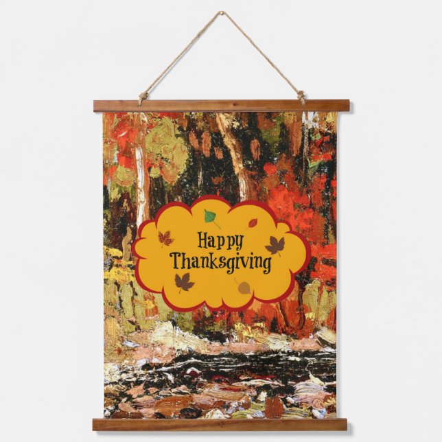 Tapisserie Suspendue Happy Thanksgiving (Recto)