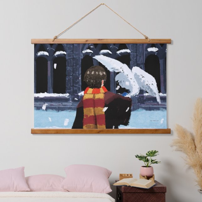 Tapisserie Suspendue HARRY POTTER™ & Hedwig dans la neige (Chambre à coucher)