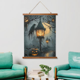 Tapisserie Suspendue Haunted Hollow – Nuit d'Halloween