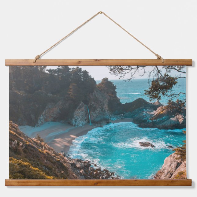 Tapisserie Suspendue Hidden Falls – Coastal Serenity (Devant)