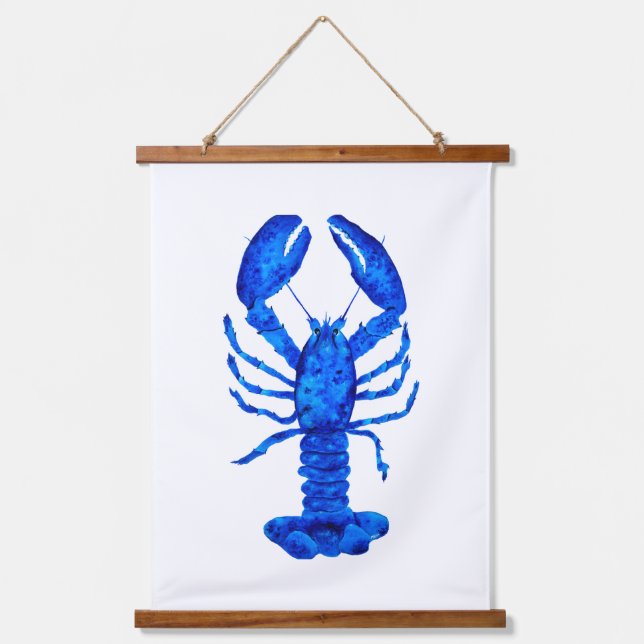 Tapisserie Suspendue Homard bleu (Recto)