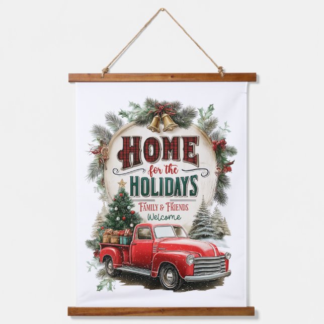 Tapisserie Suspendue  Home for the Holidays – Family & Friends Welcome  (Recto)