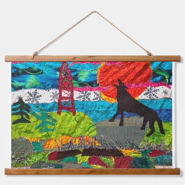Tapisserie Suspendue Howler Wolf (Devant)