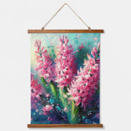 Tapisserie Suspendue Hyacinthes roses Floral Impressionniste Peinture