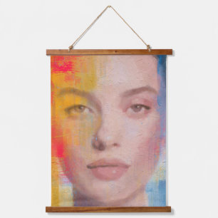Tapisserie Suspendue Illustration de visage élégante et picturale