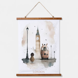 Tapisserie Suspendue Impression aquarelle de Londres