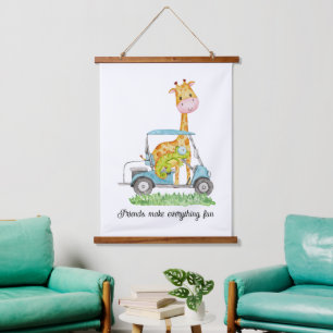 Tapisserie Suspendue Impression d'art de nursery Safari de golf