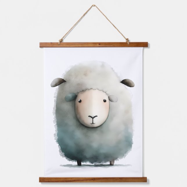 Tapisserie Suspendue Impression des moutons mignons (Recto)
