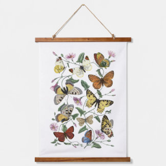Tapisserie Suspendue Impression vintage de papillon et de moth, Paul Ge