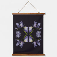 Iris Fleur de Drapeau Bleu Abstrait