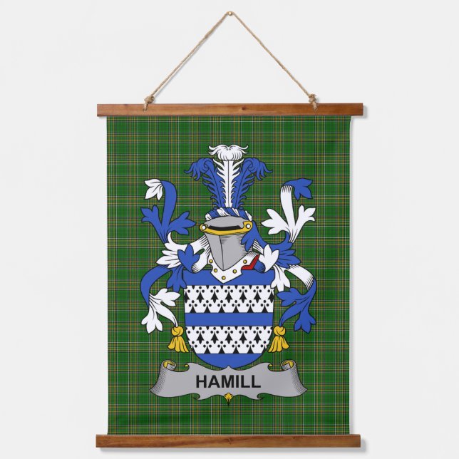 Tapisserie Suspendue Irish Hamill Coat of Arms Family Crest (Recto)