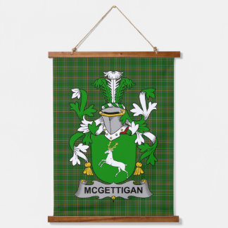 Tapisserie Suspendue Irish McGettigan or Gethin Coat of Arms Family Cre