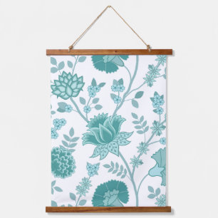 Tapisserie Suspendue Jacobean Floral Lg Motif Teintures sur blanc