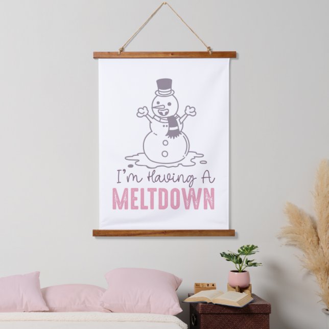 Tapisserie Suspendue J'ai une fonte - Drôle Snowman Design (Chambre à coucher)