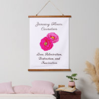 Janvier Mois de naissance Fleur Carnation Élégante