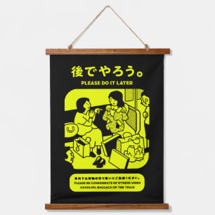 Tapisserie Suspendue Japonais Tokyo Métro Publicité