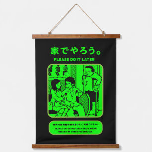 Tapisserie Suspendue Japonais Tokyo Métro Publicité