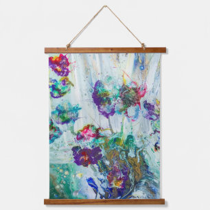 Tapisserie Suspendue Jardin des colibris Peinture abstraite